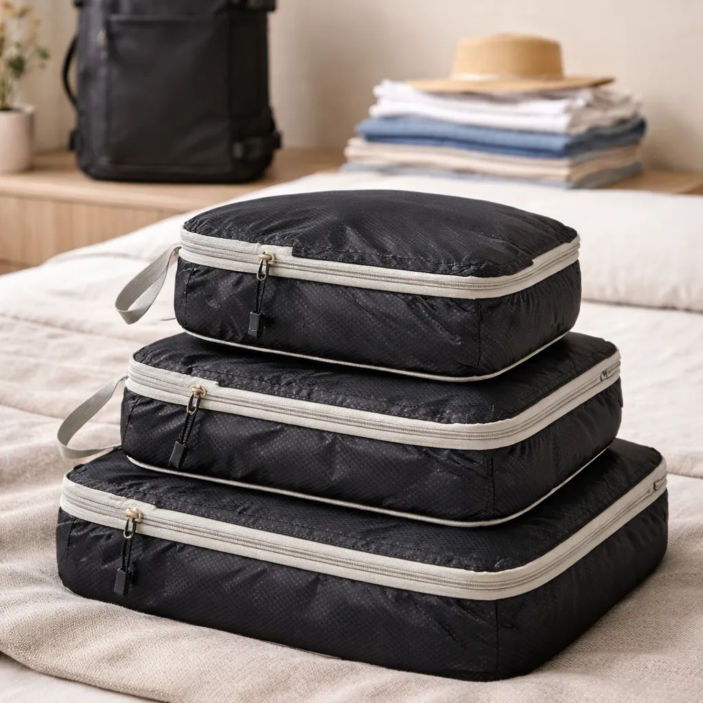 Zen Bagage Compression organisateur valise set 3 cubes