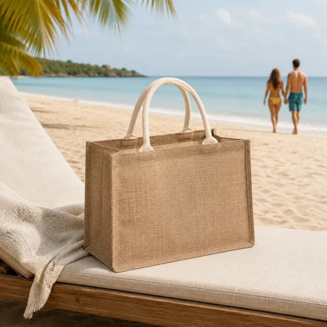 Zen Bagage Jute Rustique Nomade sac plage jute 32 cm