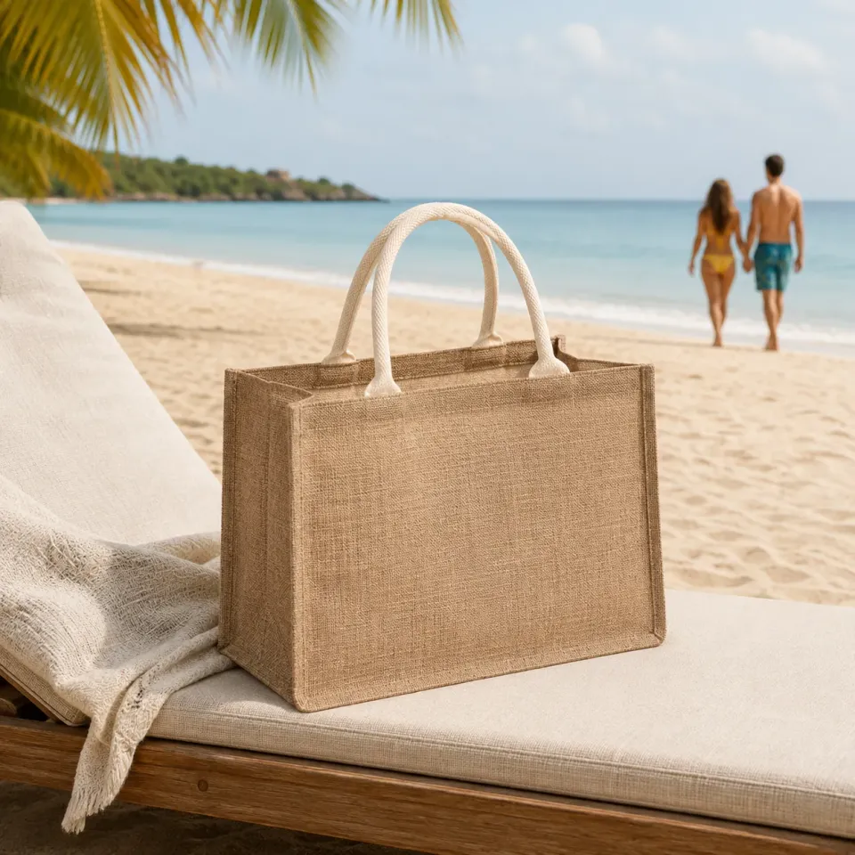 Zen Bagage Jute Rustique Nomade sac plage jute 32 cm