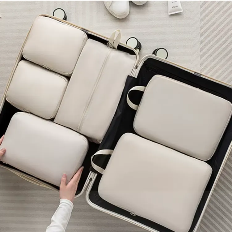 Zen Bagage Compress-chic set 6 cubes rangement compression