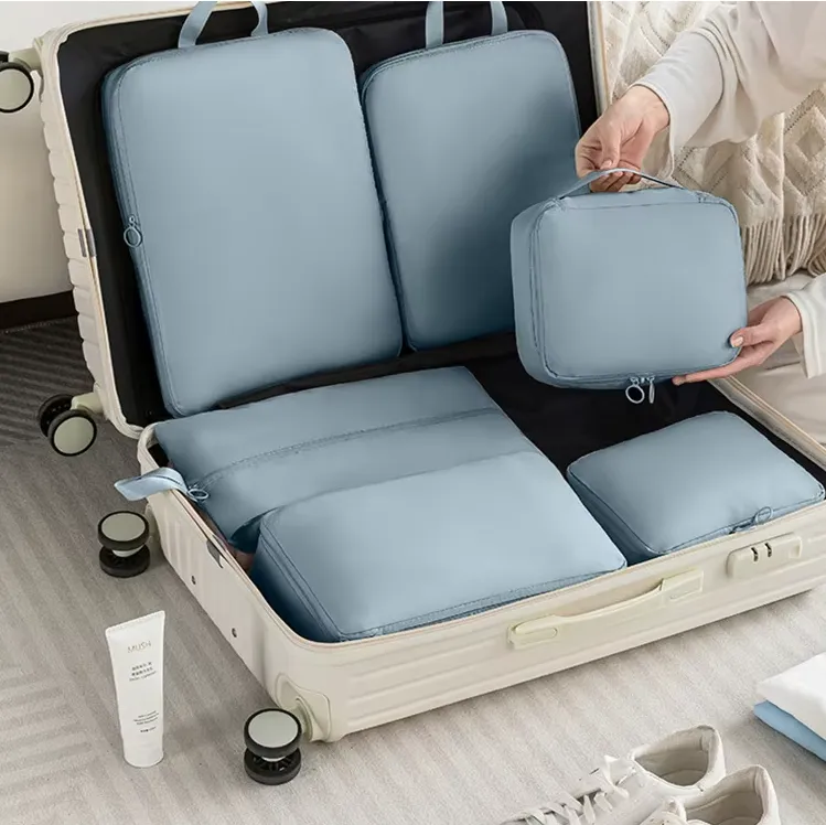 Zen Bagage Compress-chic set 6 cubes rangement compression
