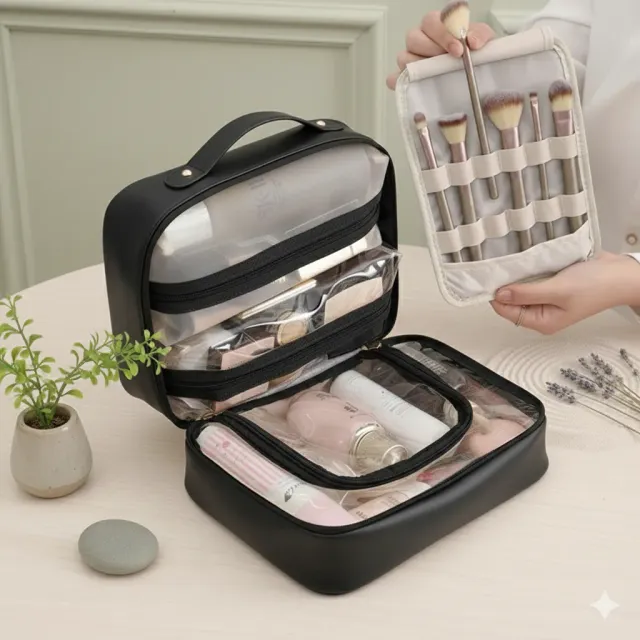Zen Bagage Zen Élégance trousse maquillage cuir imperméable