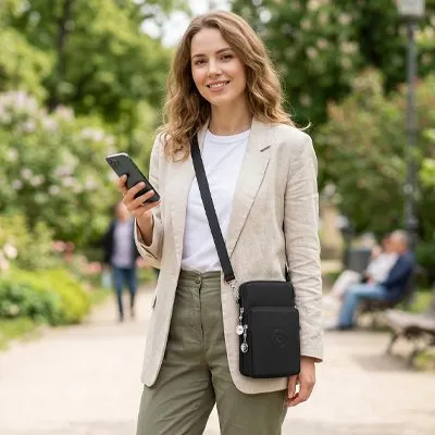 Zen Bagage Elegant pochette téléphone bandoulière 19 cm