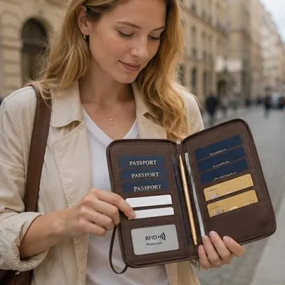 Zen Bagage Famille Sérénité RFDI portefeuille voyage anti-RFID
