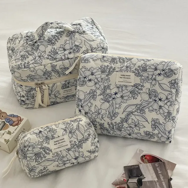 Zen Bagage Fleurie trousse maquillage matelassee