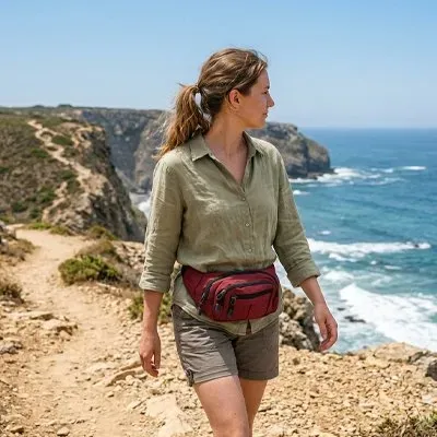 Zen Pratique et sécuritaire sac banane voyage 28 cm