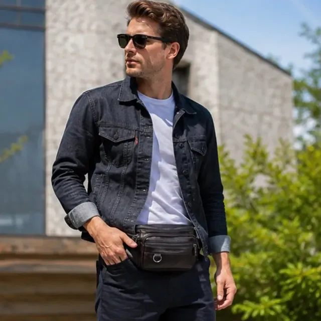 Zen Bagage Robuste et Chic sac banane homme effet cuir