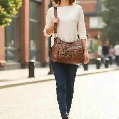 Zen Bagage Raffinée sac bandoulière femme multiples poches