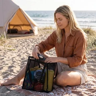 Zen Bagage Filet Compact sac de plage femme respirant