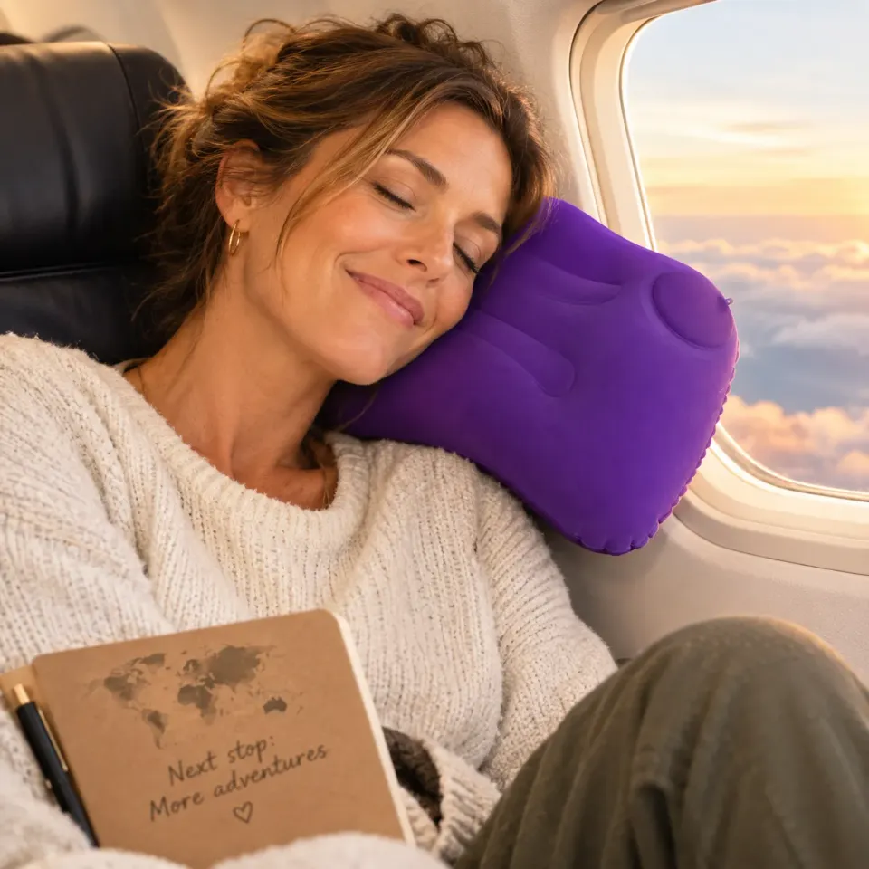 Zen Bagage Repos Compact coussin gonflable avion nuque
