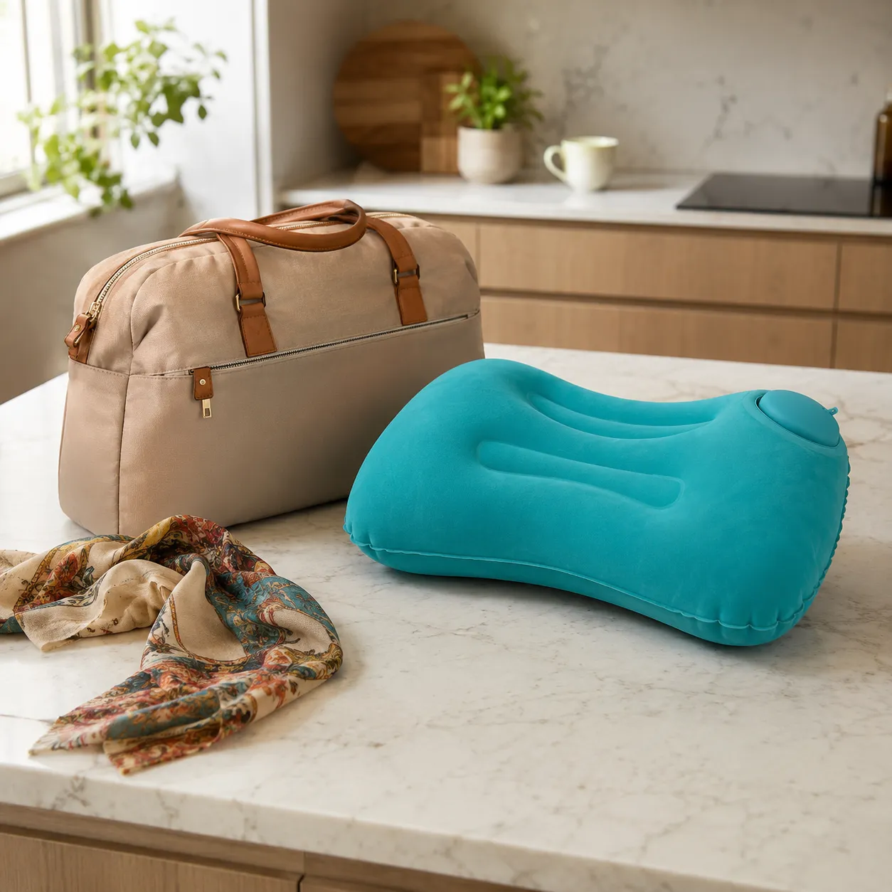 Zen Bagage Repos Compact coussin gonflable avion nuque
