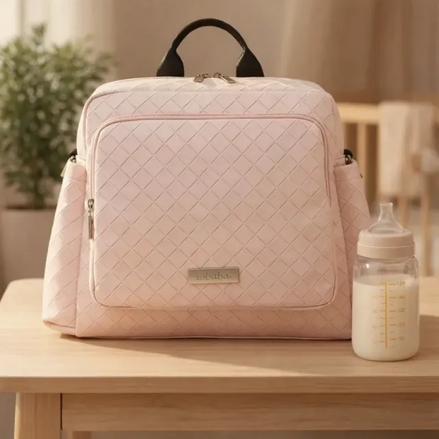 Zen Bagage matelassé sac à langer bébé rose