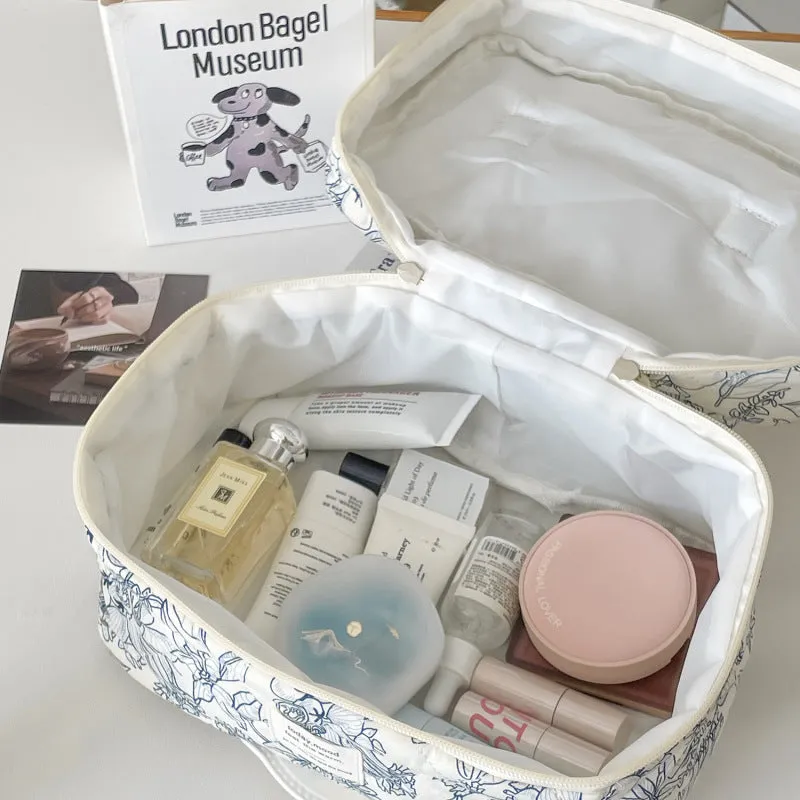 Zen Bagage Fleurie trousse maquillage matelassee